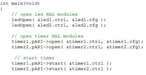 Applikation mit Hardware Abstraction Layer /HAL-Aufrufen