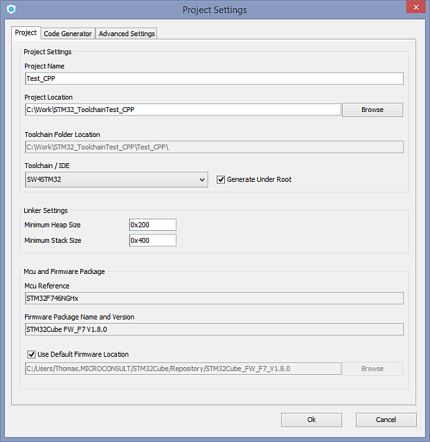 STM32CubeMX Codegenerierung