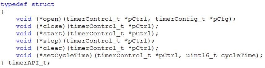 HAL structure with function pointers